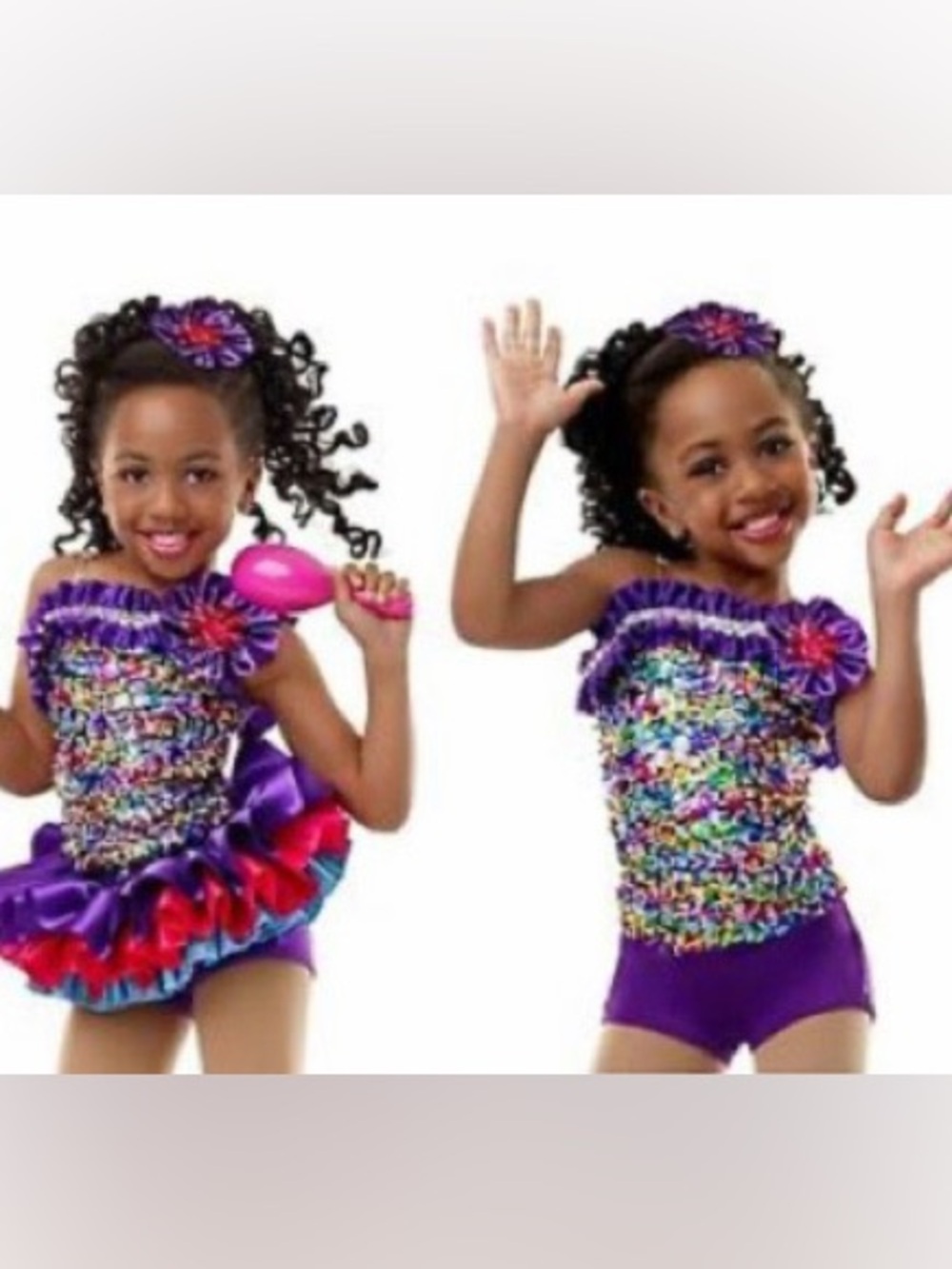 Tootie Frootie Purple Multicolor Sparkle Dance Costume by Curtain Call